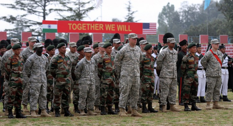 us and indian troops participate in joint exercises in chaubattia