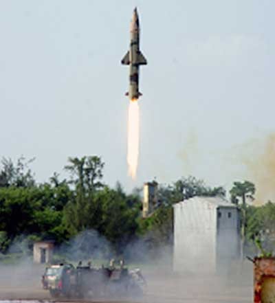 nuclear capable prithvi-ii missile test