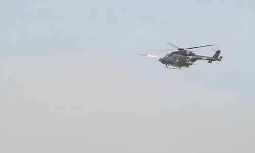 helina and dhruvastra, helicopter test conducted in desert range