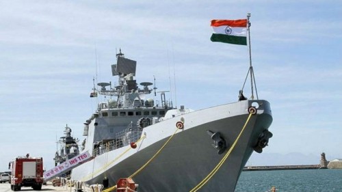 india's warship ins teg