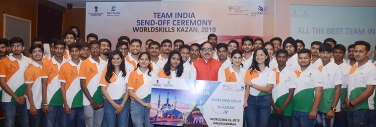 mahendra nath pandey at the sending off ceremony of team india