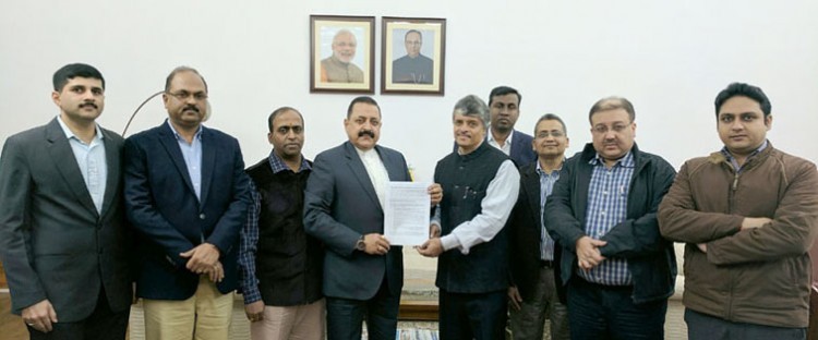 delegation of officials of indian revenue service meet  dr. jitendra singh