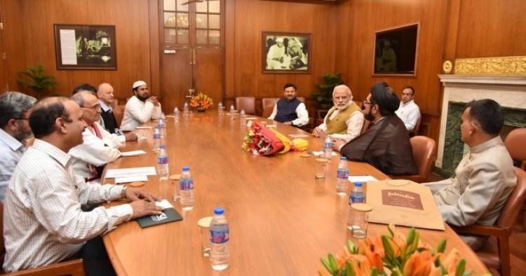 a delegation of eminent muslim citizens calls on the prime minister