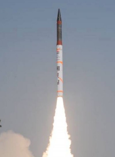 agni-5 ballistic missile