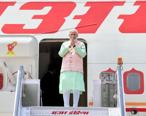 narendra modi emplanes for a three nation visit