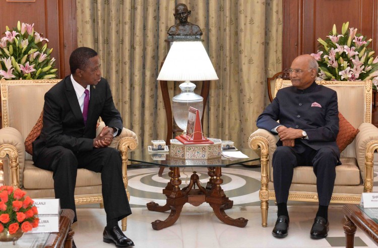 president of  zambia  edgar chagwa lungu and president ram nath kovind