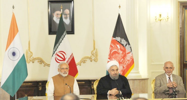 pm narendra modi with hassan rowhani and afghan president ashraf gani