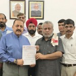राज्यमंत्री को भारतीय मजदूर संघ का ज्ञापन