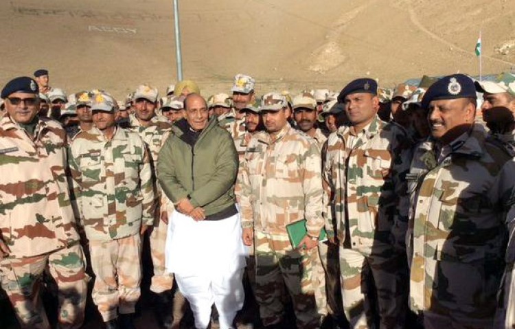 rajnath singh, itbp jammu samba camp