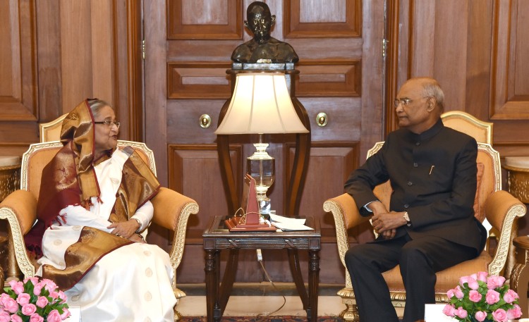 prime minister sheikh hasina meets president ram nath kovind