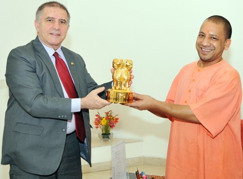 ambassador of israel and cm yogi adityanath