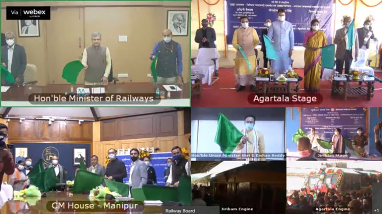flagged-off jiribam- agartala jan shatabdi expres