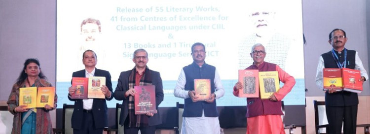 literary works are being released in indian classical languages.