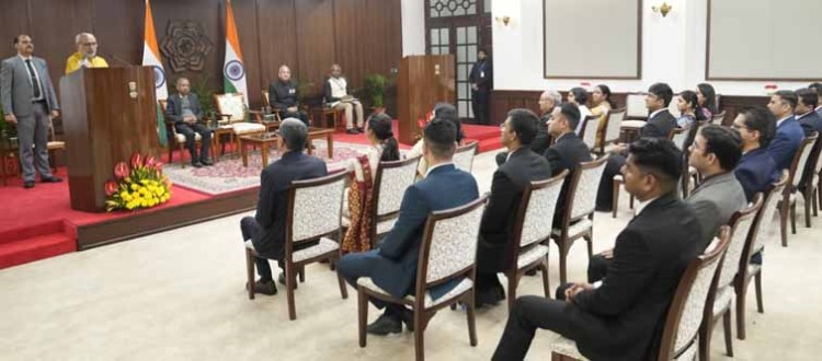vice president cp radhakrishnan interacted with officer trainees