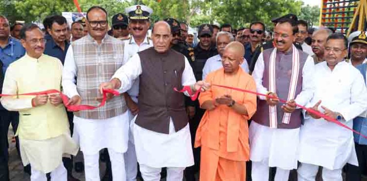 defence minister inaugurates 'naval gallantry park' in lucknow