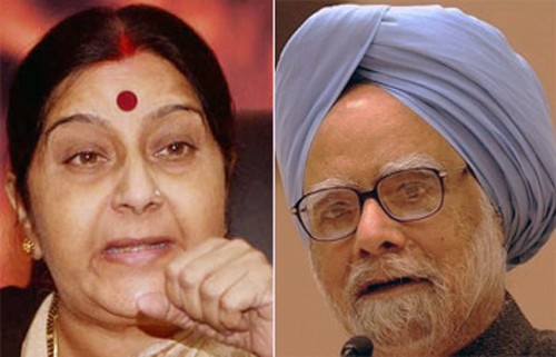 sushma swaraj andmanmohan singh