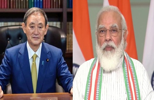 japanese prime minister yoshihida suga and prime minister narendra modi