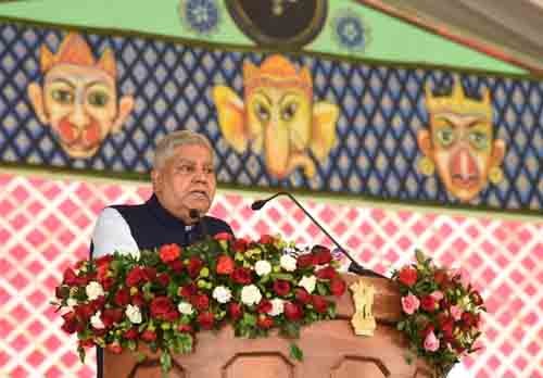 vice president jagdeep dhankhar spoke at the lok manthan in guwahati