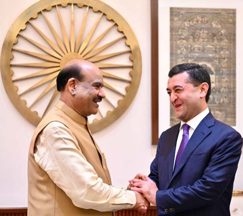 lok sabha speaker and uzbekistan's foreign minister