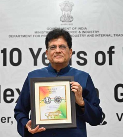 piyush goyal released commemorative coin