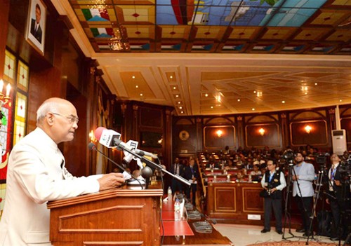 president ramnath kovid addressing parliament of equatorial guinea