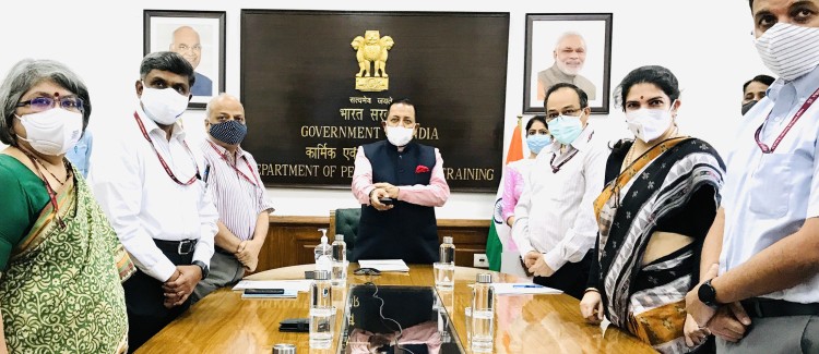 dr. jitendra singh launching the e-book civil list-2021 of ias officers