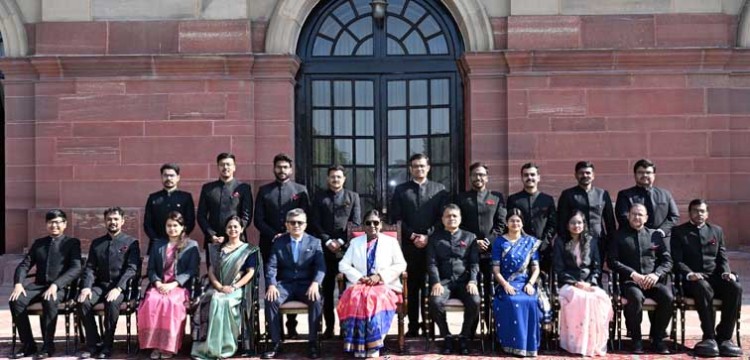 indian defence accounts service probationers met with the president.