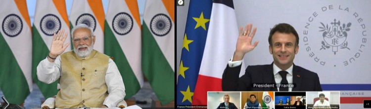 prime minister narendra modi thanks french president macron