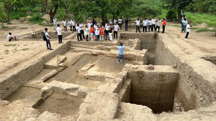 embassy representatives saw the excavation work along with the minister of state