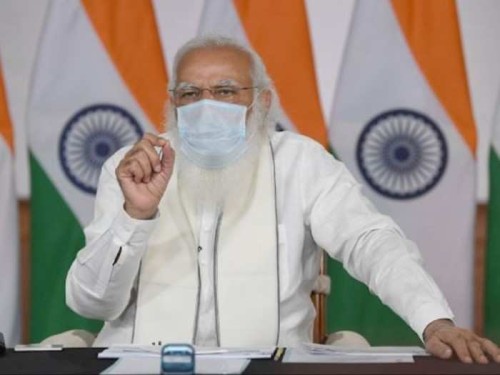 prime minister narendra modi talks with doctors on covid