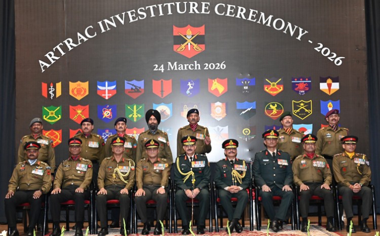 investiture ceremony held at army training command, shimla