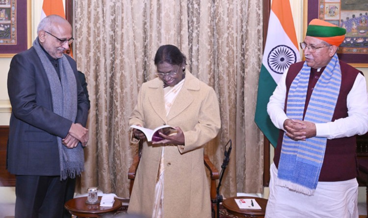 president released the constitution of india in the santhali language