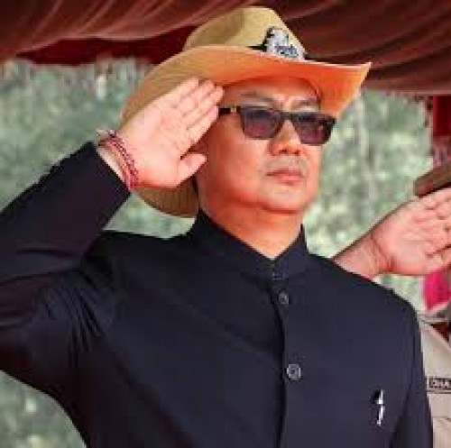 kiren rijiju taking salute during his visit to itbp unit