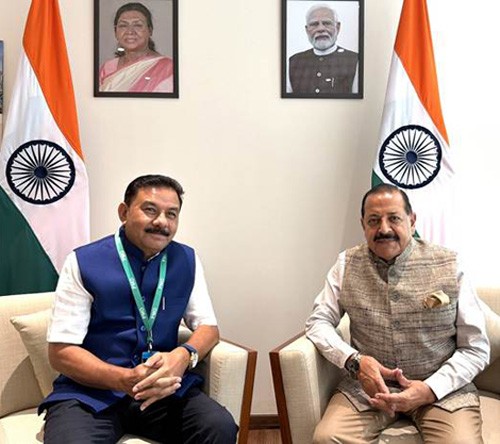speaker assam legislative assembly met minister of state jitendra singh