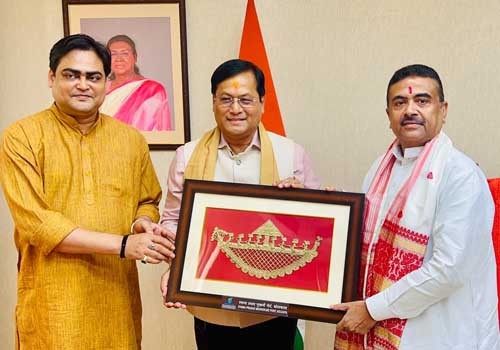 waterways minister sarbananda and cm suvendu adhikari