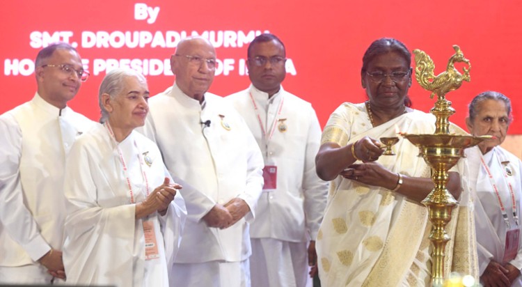 president at the national program of brahma kumaris