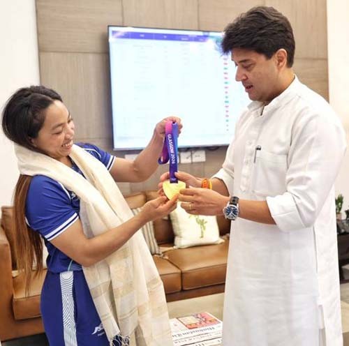 welcome and felicitation of mirabai chanu