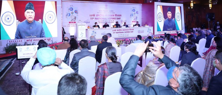 ram nath kovind virtually addressing at the 11th national voters' day celebrations