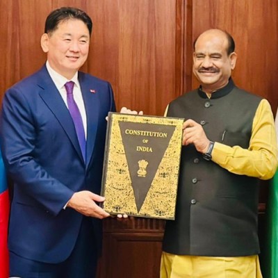 mongolian president and om birla