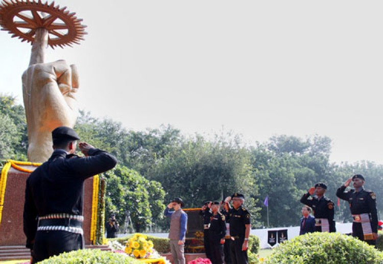 minister of state for home kiran rijiju took the salute of the nsg parade