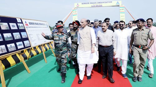 rajnath singh dedicates the ujh bridge to the nation