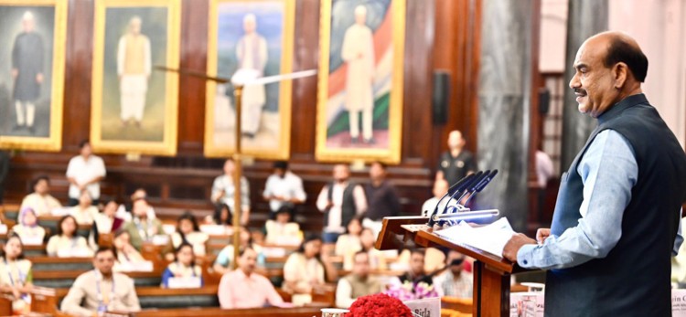 om birla says democracy has a bright future in this young country