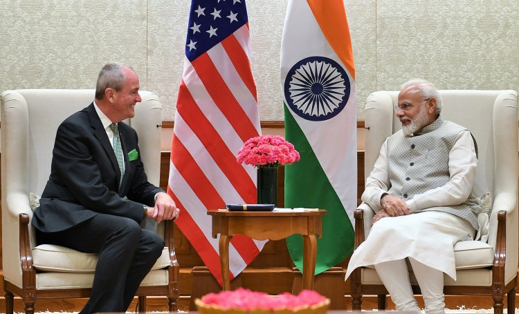 governor of new jersey meeting the prime minister narendra modi