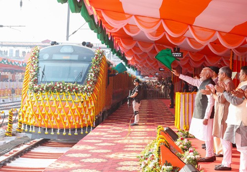 pm flags off new vande bharat express trains from kashi