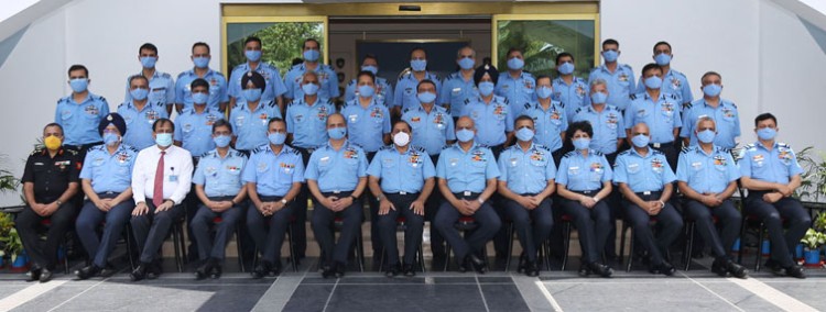 air chief marshal r.k.s. bhadauria in a group photograph with the commanders of western air command
