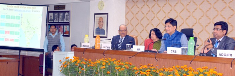 piyush goyal launching the rail drishti dashboard