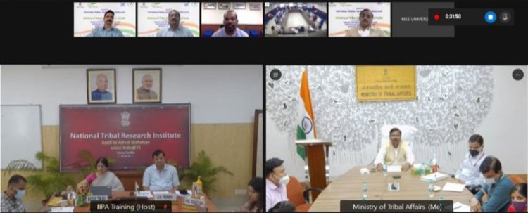 minister of state tribal affairs bishweswar tudu in national tribal talent pool conclave