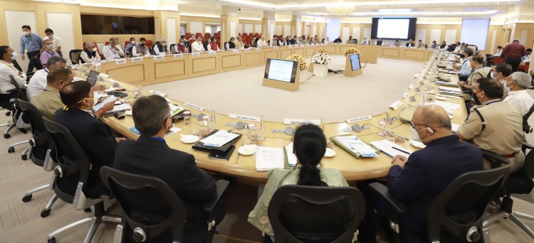 union home minister holds review meeting on left wing extremism in delhi