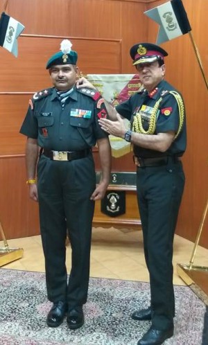 sub maj (hony lt) yogendra singh yadav was conferred the honorary rank