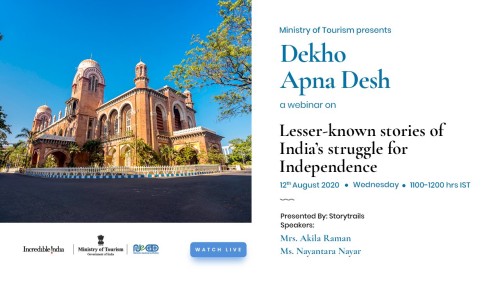 ministry of tourism on webinar series of  india freedom movement